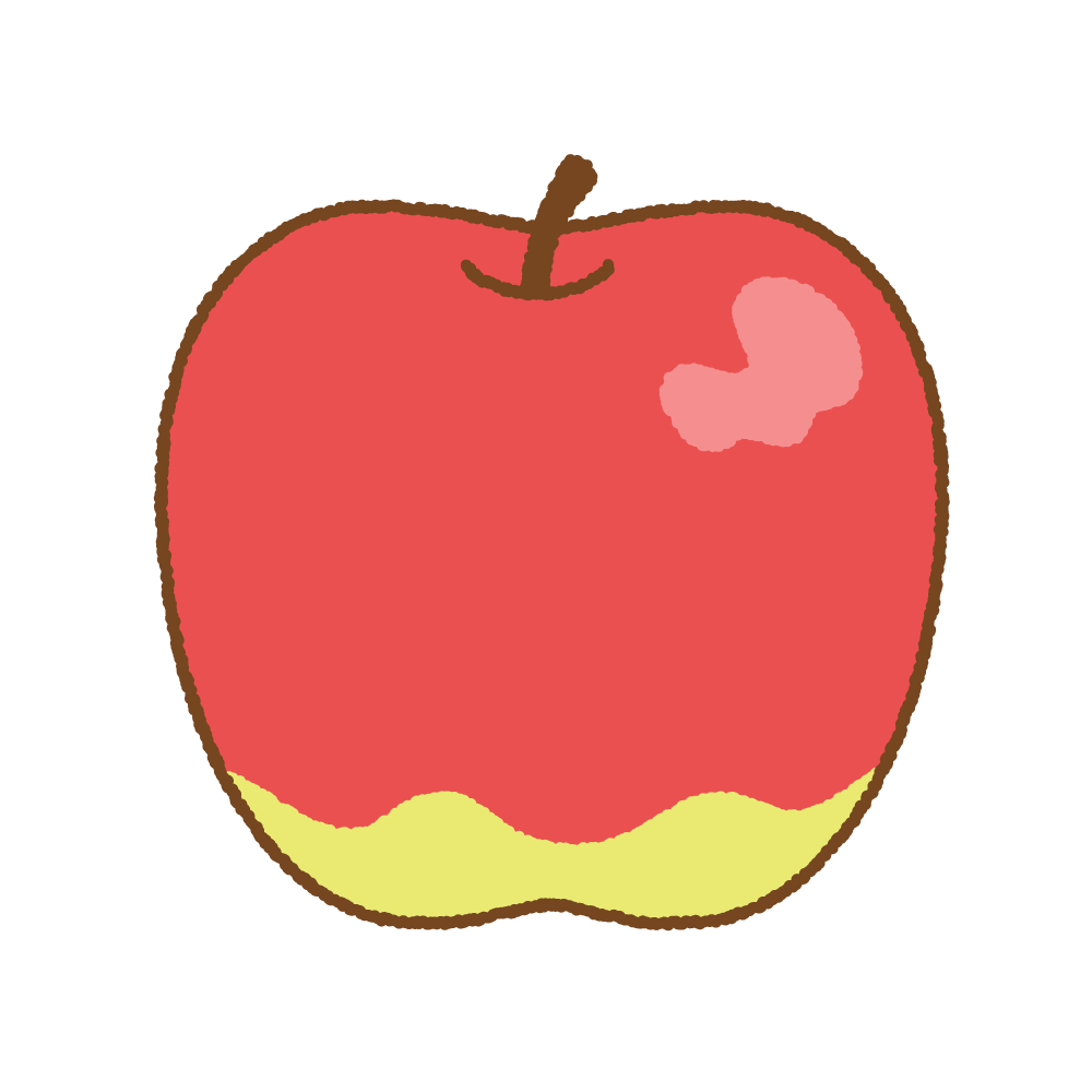 リンゴのフリーイラスト Clip art of apple