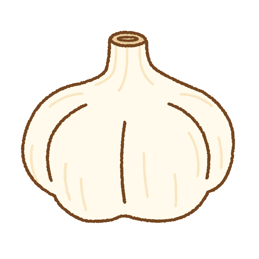 ニンニクのフリーイラスト Clip art of garlic
