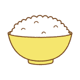 ごはんのフリーイラスト Clip art of rice