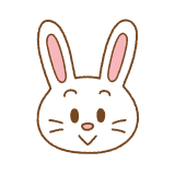 ウサギの顔のフリーイラスト Clip art of rabbit-face