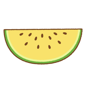 切ったスイカのフリーイラスト Clip art of cut watermelon