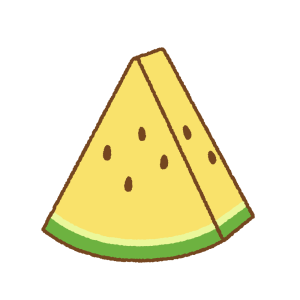 小さく切ったスイカのフリーイラスト Clip art of small cut watermelon