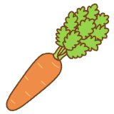 葉付きニンジンのフリーイラスト Clip art of carrot