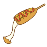 チーズドッグのイラスト