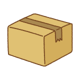 ダンボールのフリーイラスト Clip art of cardboard box