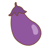 ナスのフリーイラスト Clip art of eggplant
