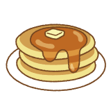 ホットケーキのフリーイラスト Clip art of hotcake