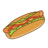 ホットドッグのフリーイラスト Clip art of hotdog