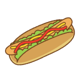 ホットドッグのフリーイラスト Clip art of hotdog