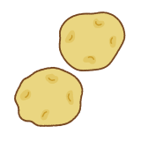 男爵イモのフリーイラスト Clip art of danshaku-imo potato