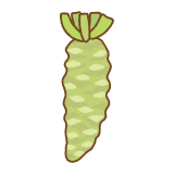 ワサビのフリーイラスト Clip art of wasabi