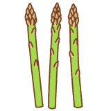 アスパラガスのフリーイラスト Clip art of asparagus