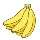 バナナのフリーイラスト Clip art of banana