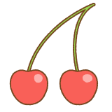 サクランボのフリーイラスト Clip art of cherry