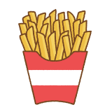 フライドポテトのフリーイラスト Clip art of french-fries