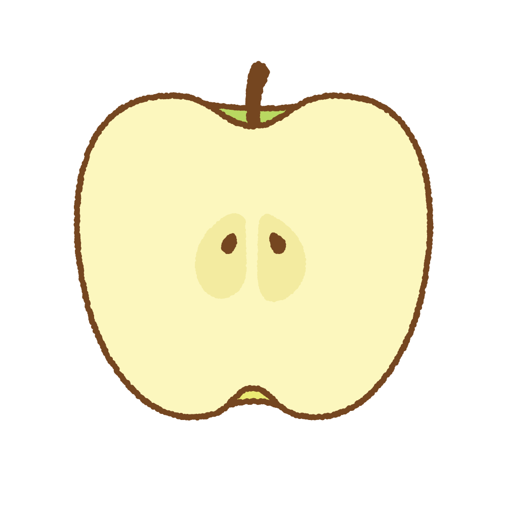リンゴの断面のイラスト 商用okの無料イラスト素材サイト ツカッテ