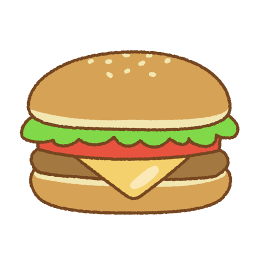 ハンバーガーのイラスト