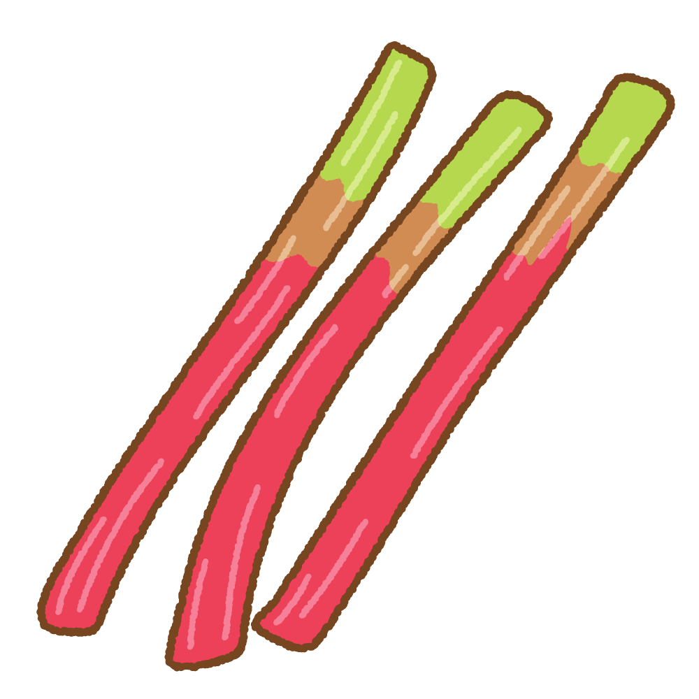 ルバーブのフリーイラスト Clip art of rhubarb
