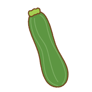 緑のズッキーニのフリーイラスト Clip art of green zucchini
