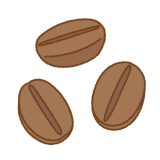 コーヒー豆のフリーイラスト Clip art of coffee beans