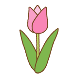 チューリップのフリーイラスト Clip art of tulip