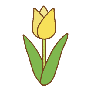 チューリップのフリーイラスト Clip art of tulip