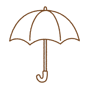 傘のフリーイラスト Clip art of umbrella