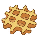 ワッフルのフリーイラスト Clip art of waffle