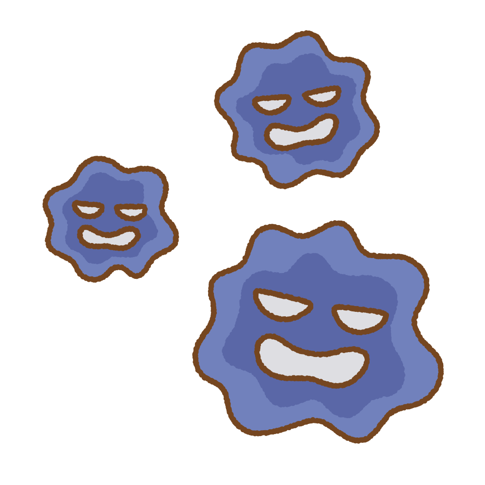 ばい菌のフリーイラスト Clip art of bacteria