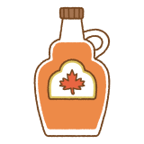 メープルシロップのフリーイラスト Clip art of maple syrup