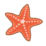 ヒトデのフリーイラスト Clip art of starfish
