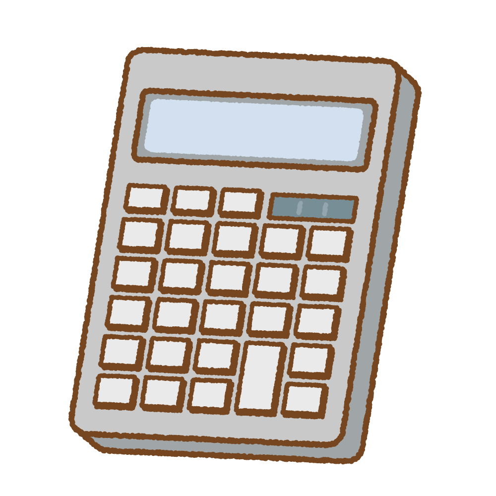 電卓のフリーイラスト Clip art of calculator