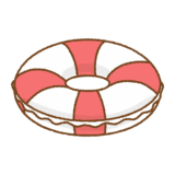 浮き輪のフリーイラスト Clip art of floating-ring