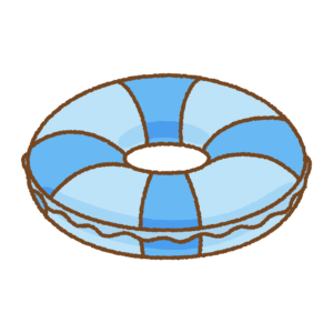 浮き輪のフリーイラスト Clip art of floating-ring