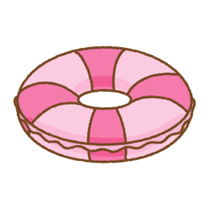 浮き輪のフリーイラスト Clip art of floating-ring