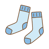 青の靴下のフリーイラスト Clip art of blue socks