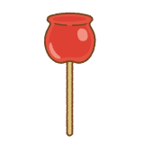 りんご飴のフリーイラスト Clip art of candy-apple