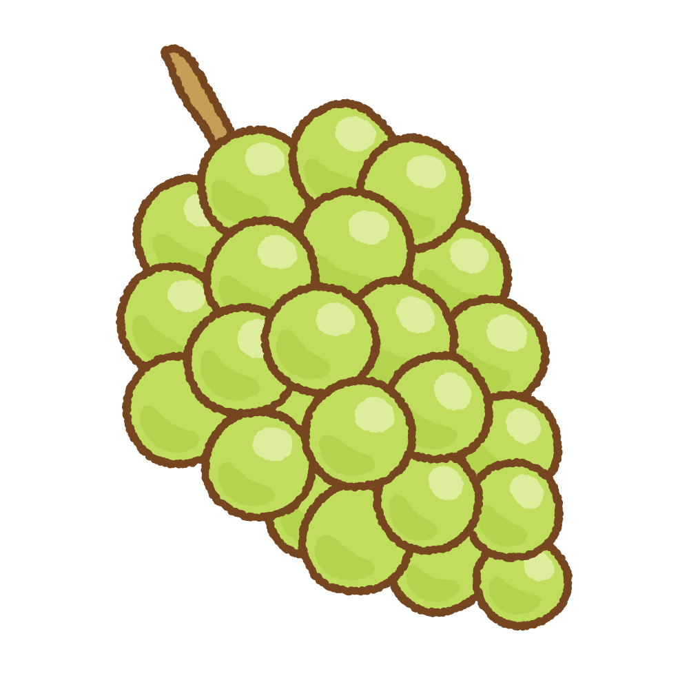 緑のブドウのフリーイラスト Clip art of green grape