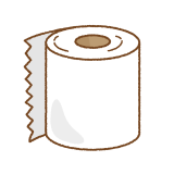 トイレットペーパーのフリーイラスト Clip art of toilet-paper