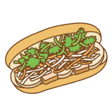 バインミーのフリーイラスト clip art of Bánh mì