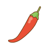 赤トウガラシのフリーイラスト Clip art of red chili pepper