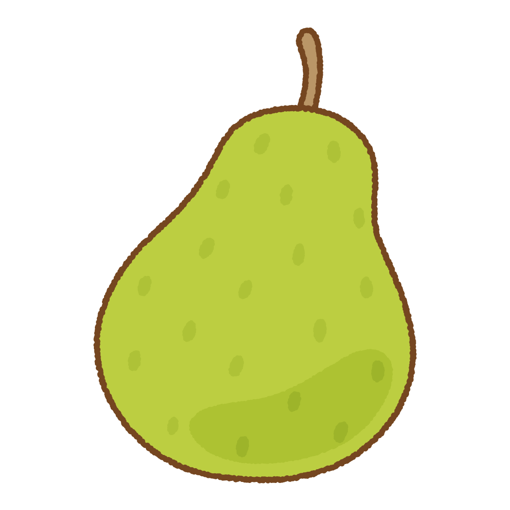 洋梨のフリーイラスト Clip art of european-pear