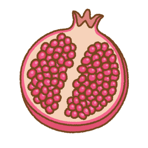 ザクロのフリーイラスト Clip art of pomegranate