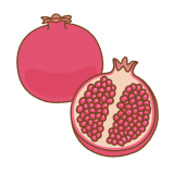 ザクロのフリーイラスト Clip art of pomegranate