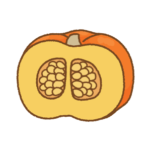 カボチャのフリーイラスト Clip art of pumpkin