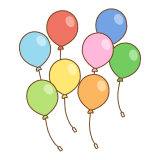風船のフリーイラスト Clip art of balloon