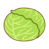 キャベツのフリーイラスト Clip art of cabbage