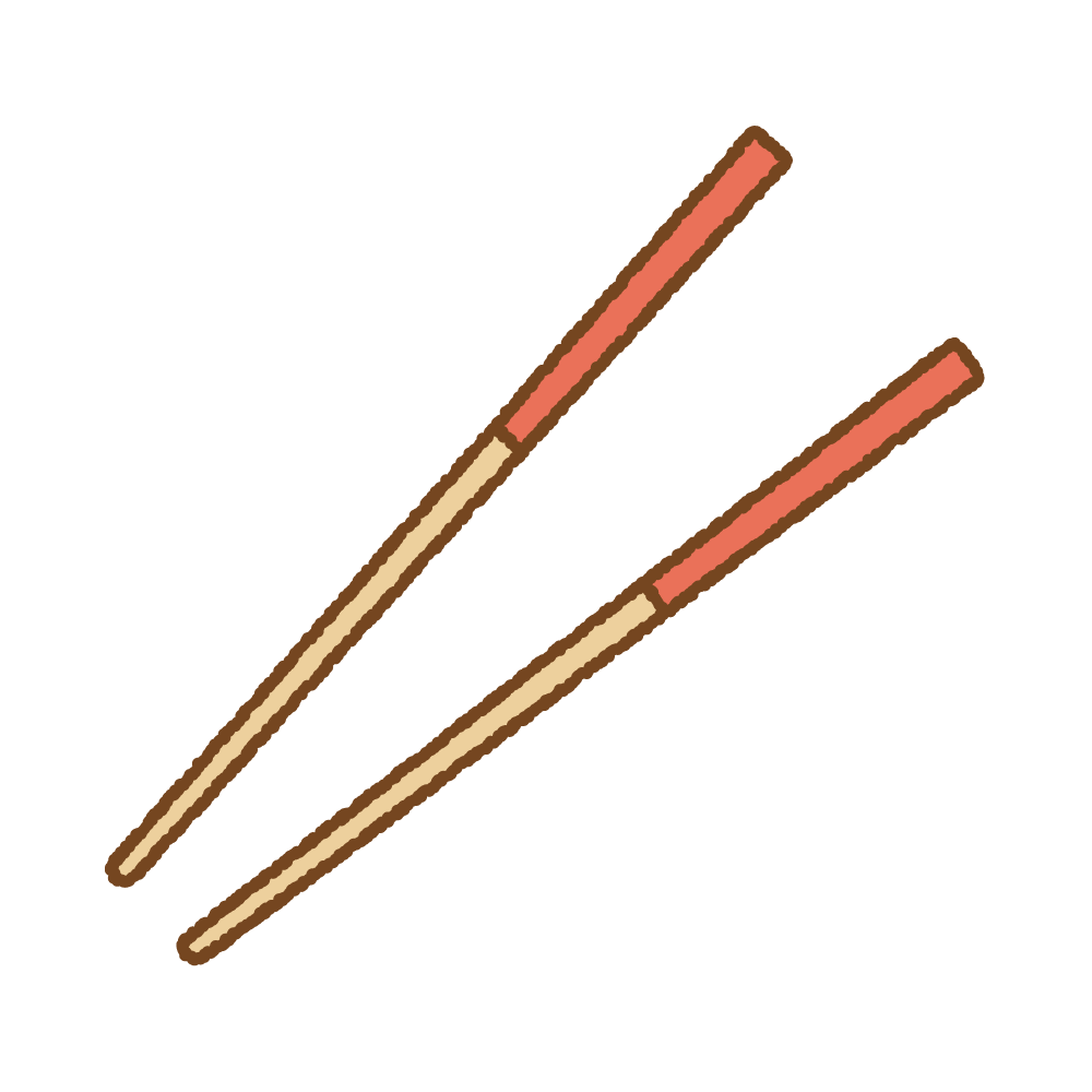 箸のフリーイラスト Clip art of chopsticks