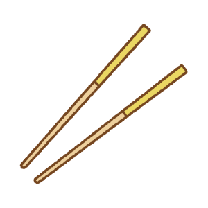箸のフリーイラスト Clip art of chopsticks