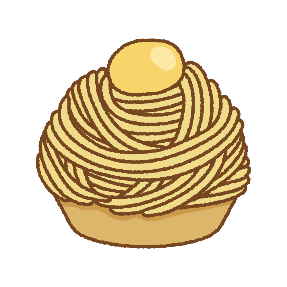 ケーキ イラスト モンブラン